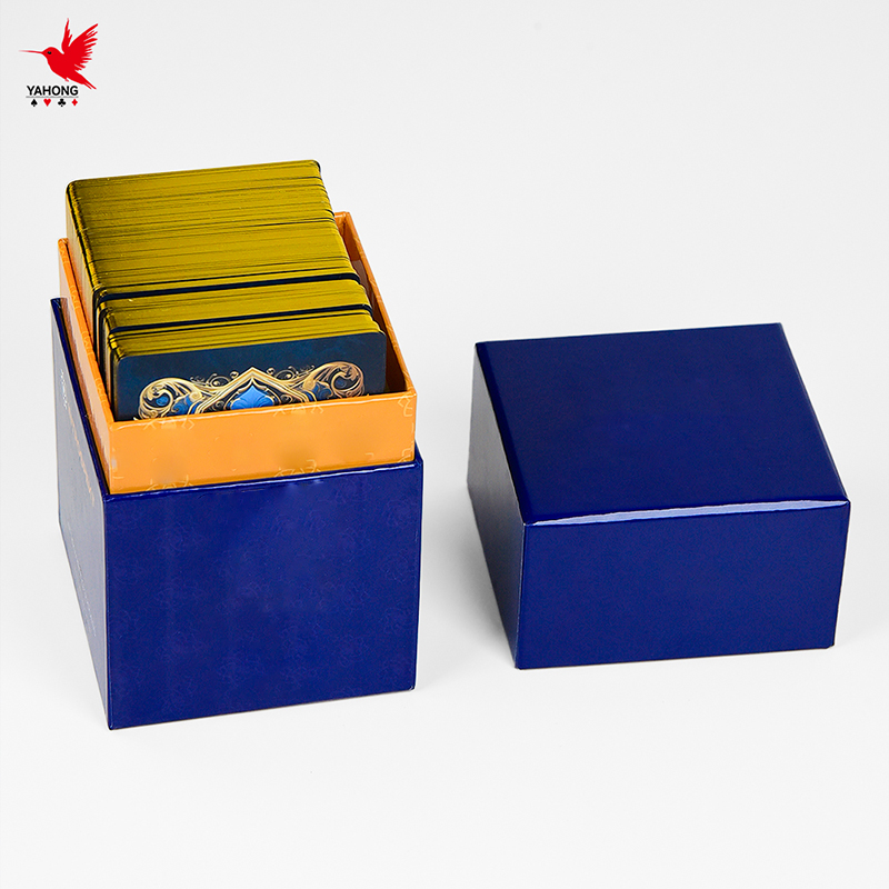 Individuell bedruckte Oracle-Tarotdecks mit goldvergoldetem Rand, Spielkarten, personalisierte Tarotkarten aus Kunststoff mit individuellem Logo