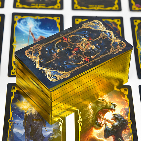 Benutzerdefinierter Druck mit Logo, umweltfreundlich, langlebig, Oracle-Deck-Set, Goldfolie, Weissagung, Tarotkarten mit Reiseführer und Box